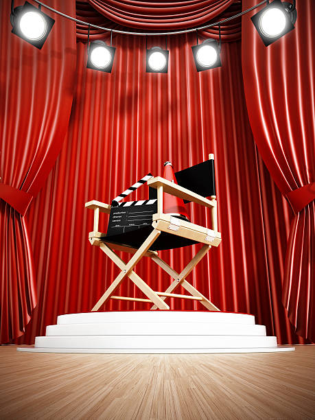 istock Director chair on the stage 467657464