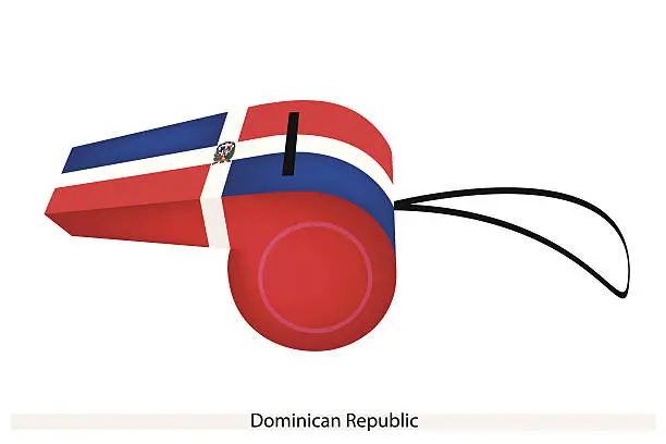 Vector illustration of Beautiful Whistle of The Dominican Republic