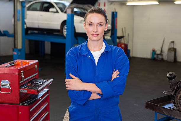 istock Mechanic smiling at the camera 467658920