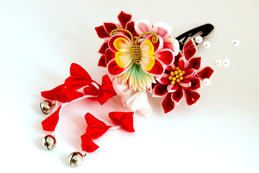 Kanzashi are hair ornaments used in traditional Japanese hairstyles.