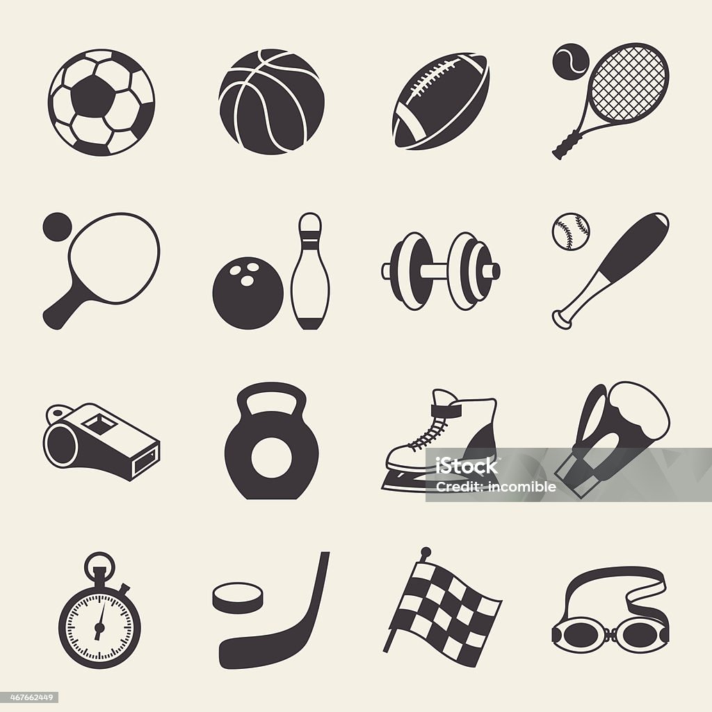 Set of sport icons. American Football - Ball stock vector