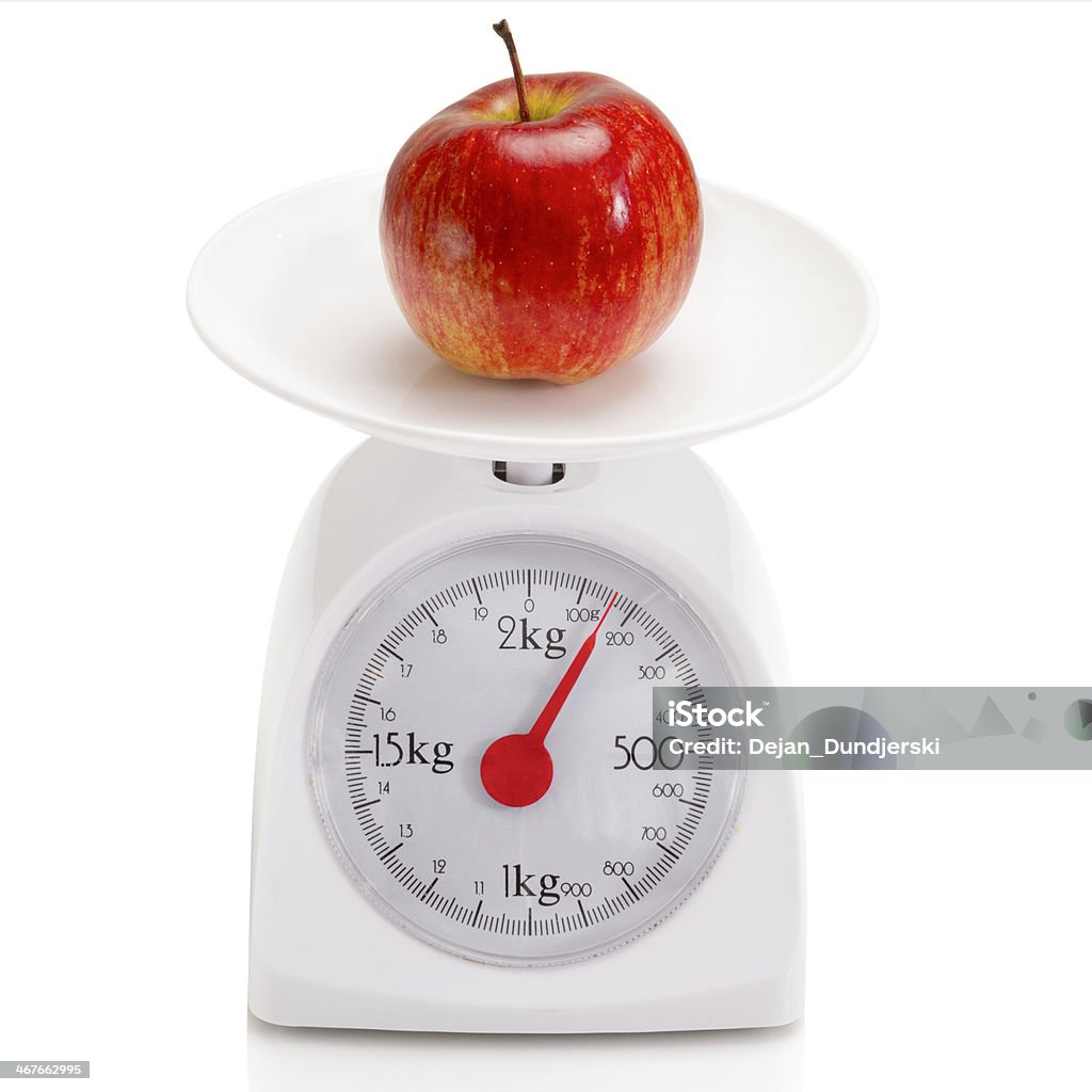 Healthy Food On Balance Scale Stock Photo - Download Image Now - Apple -  Fruit, Balance, Colors - iStock