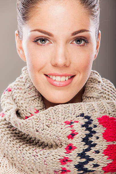 istock Young woman with winter clothes 467663067