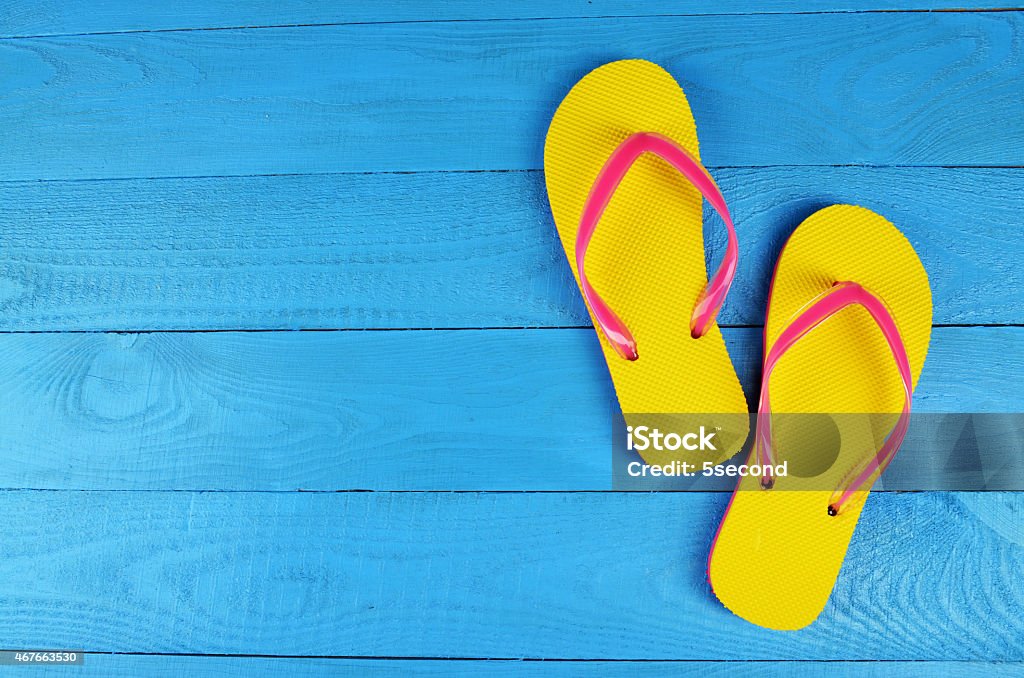 Flip Flops Yellow Stock Photo - Download Image Now - Flip-Flop, Summer, Fun  - iStock