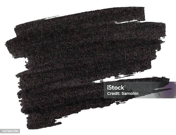 Schwarze Markierung Farbe Struktur Stockfoto und mehr Bilder von Pinselstrich-Optik - Pinselstrich-Optik, Texturiert, Struktureffekt