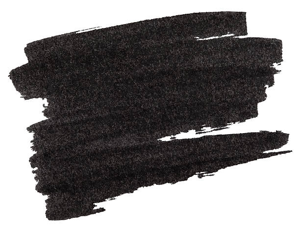 marcador preto textura de tinta - pincelada imagens e fotografias de stock