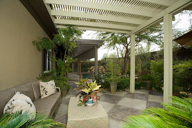 istock Patio In Modern House 467667238