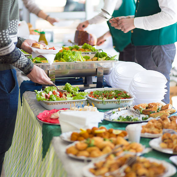 istock Banquet lunch break at conference meeting. 467672038