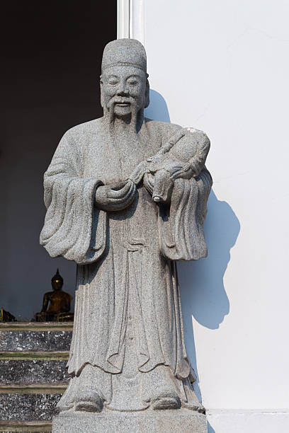istock Stone chinese statue in the wat Suthat 467673329