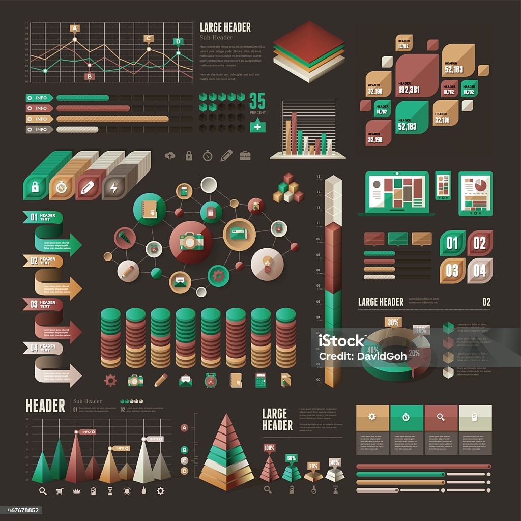 Components Inforgraphic Infographic Elements Complete Set Stock Illustration - Download Image ...