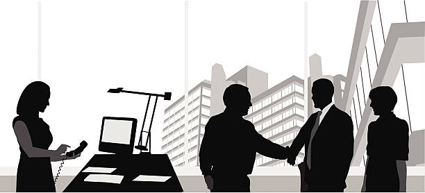 reisebüros - silhouette handshake business customer stock-grafiken, -clipart, -cartoons und -symbole