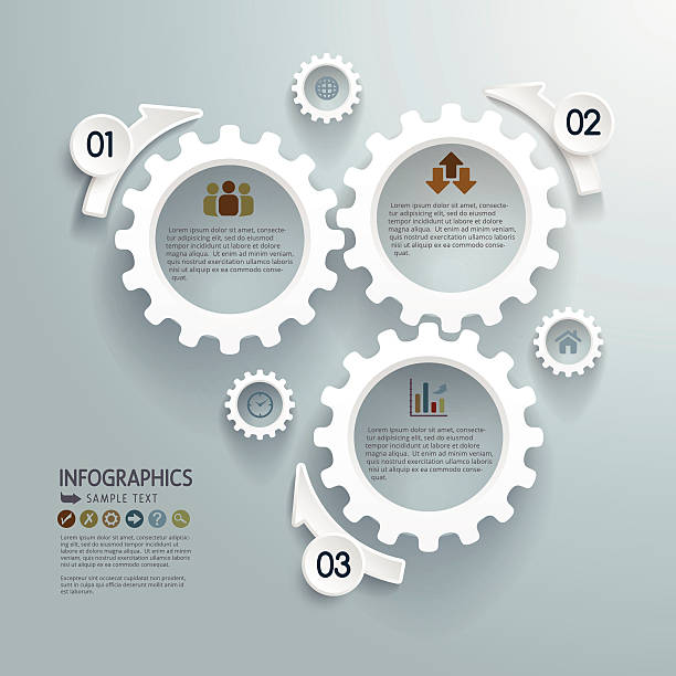 Bекторная иллюстрация Cogwheels фон абстрактный современный и инфографика