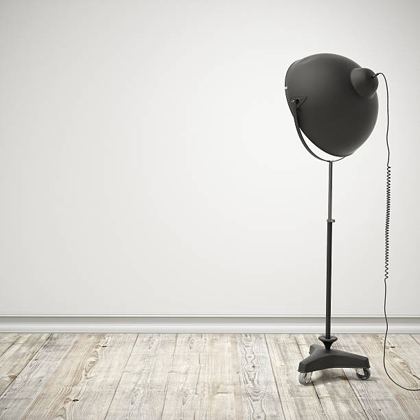 istock vintage reflector lamp in interior background, white wall 467684954
