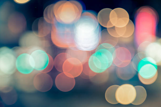 istock Abstract background of bokeh light at city night 467686210