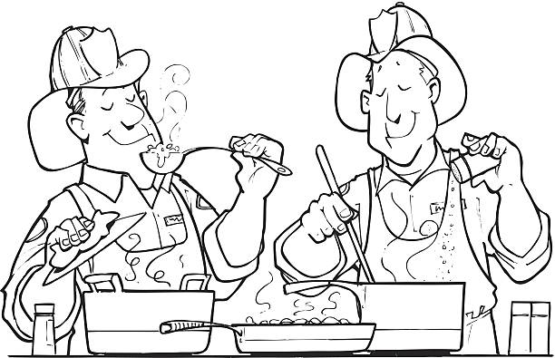 Fireman Cook Vector 190+ Two Firefighters Stock Illustrations, Royalty-Free Vector Graphics ...