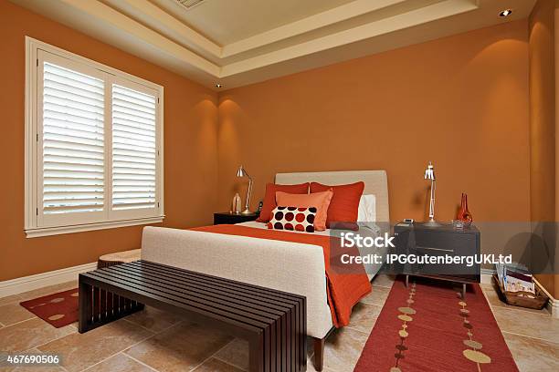 Beautiful Home In California Stock Photo - Download Image Now - 2015, Bed - Furniture, Bedroom