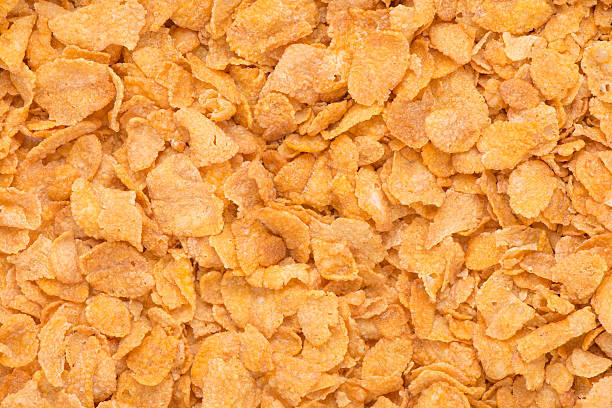 Close-up de cornflakes - foto de acervo