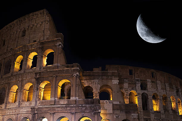 istock View of the coliseum with moon in background 467693708