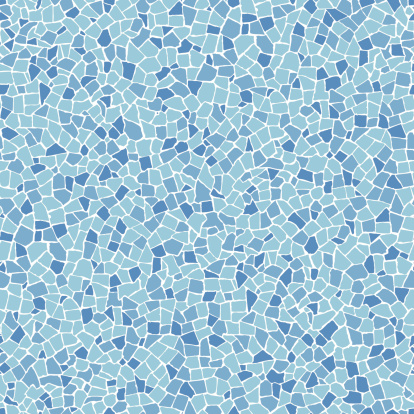 Broken tiles blue square pattern