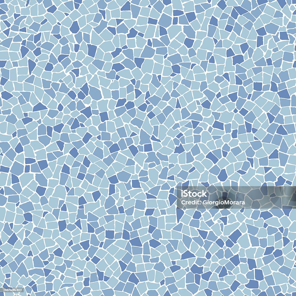 Broken tiles blue square pattern Mosaic stock vector