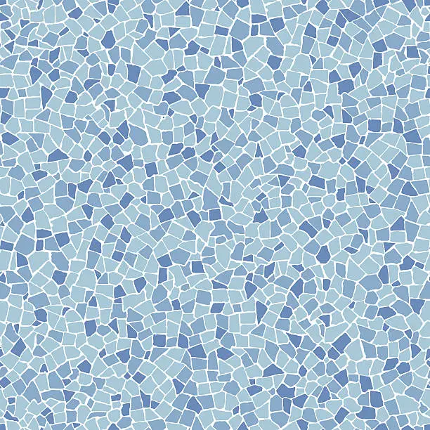 Vector illustration of Broken tiles blue square pattern