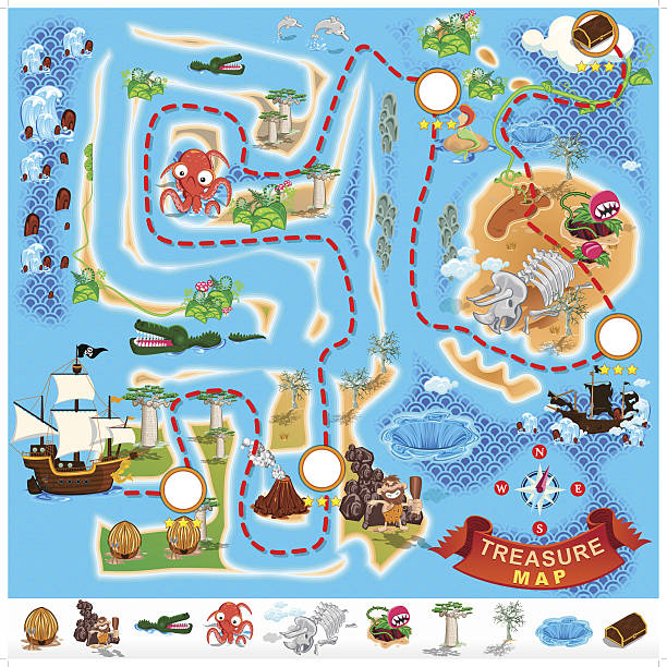 Pirate Treasure Map Labyrinth Stock Illustration - Download Image Now - Treasure Map, Map, Pirate - Criminal - iStock Pirate Treasure Map Labyrinth Stock Illustration - Download Image Now - Treasure Map, Map, Pirate - Criminal - iStock