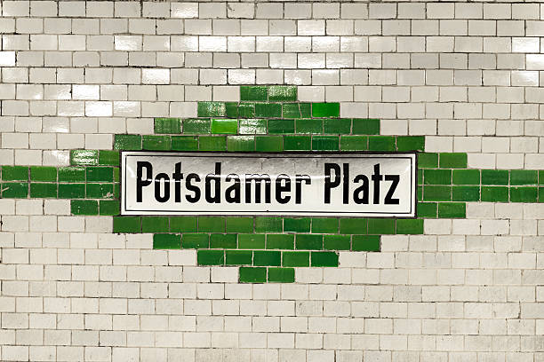 istock Potsdamer Platz brick plate on the station 467697628