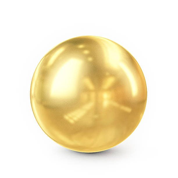 istock golden metal sphere isolated on white background 467698818