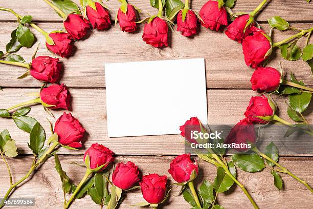 Frame Of Fresh Roses Stock Photo - Download Image Now - 2015, Anniversary, Border - Frame