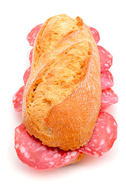 istock spanish bocadillo de salchichon, a sandwich with spanish salami 467703639