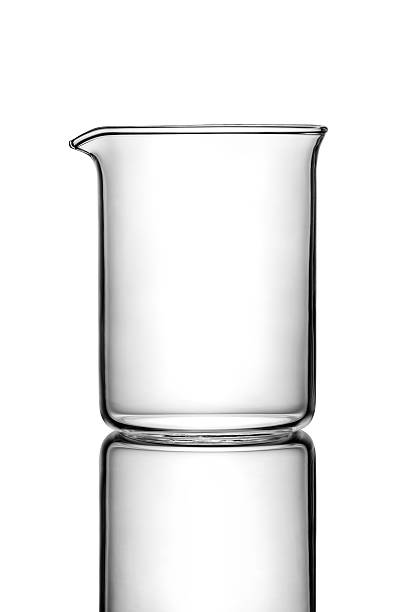 química frasco vazio - laboratory glassware beaker flask glass imagens e fotografias de stock