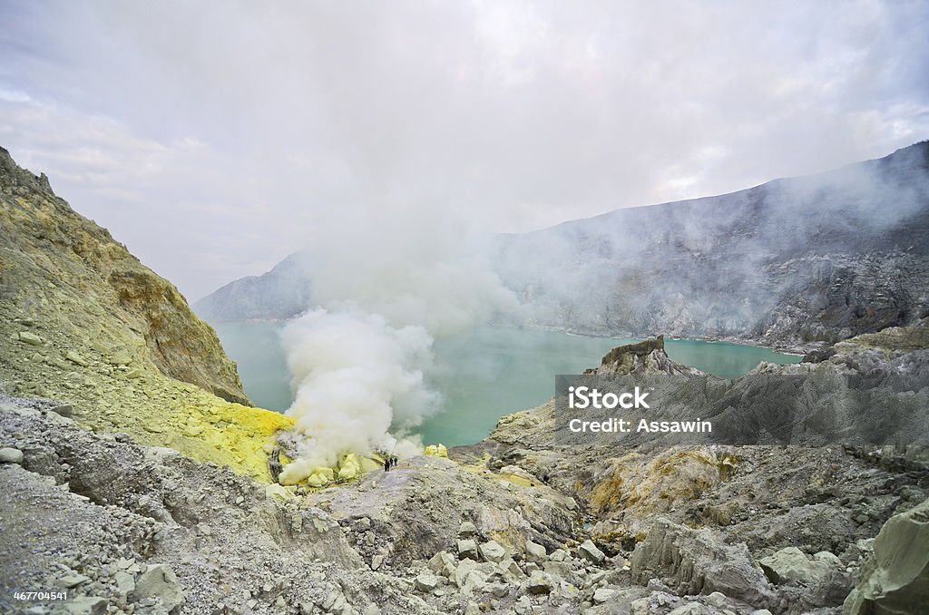 Kawah Ijen Вулкан, Java Остров - Стоковые фото Fumarole роялти-фри