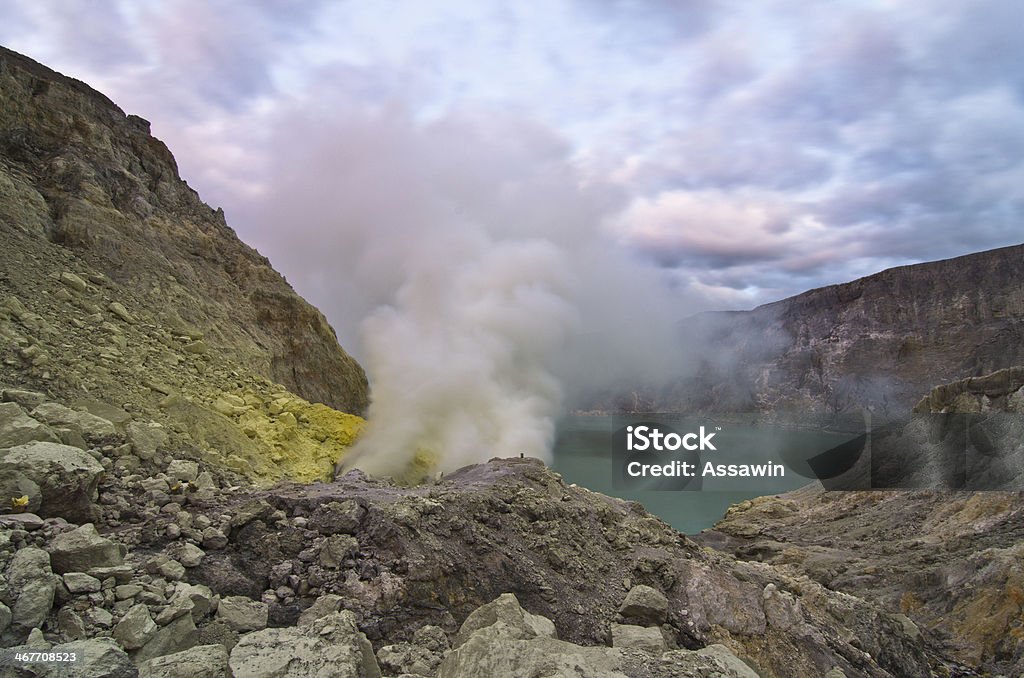 Kawah Ijen volcán de la isla, Java - Foto de stock de Acero libre de derechos