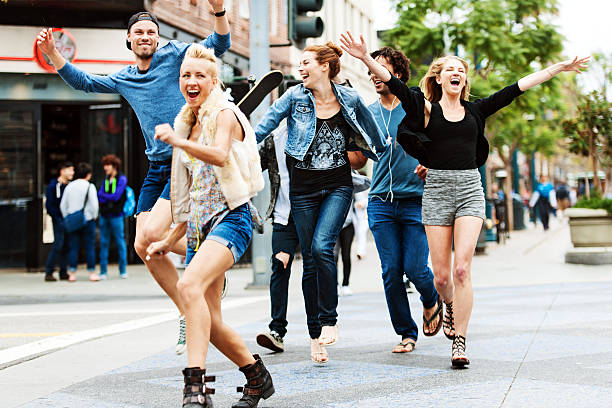 Group of young people in Santa Monica