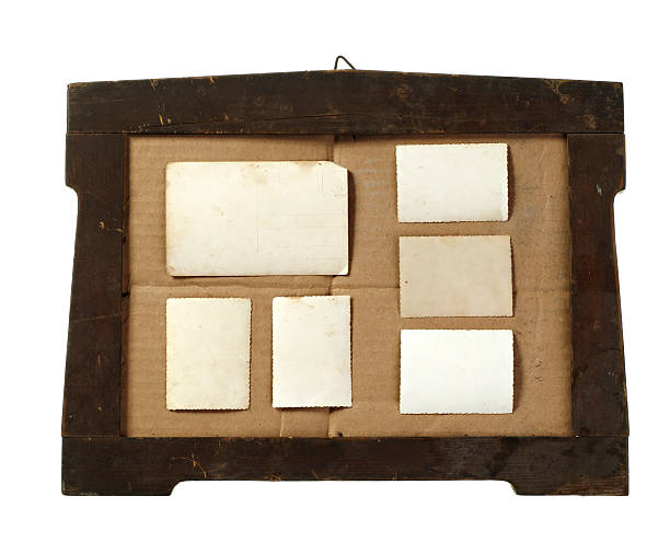 istock Old blank photos in photo frame 467709669