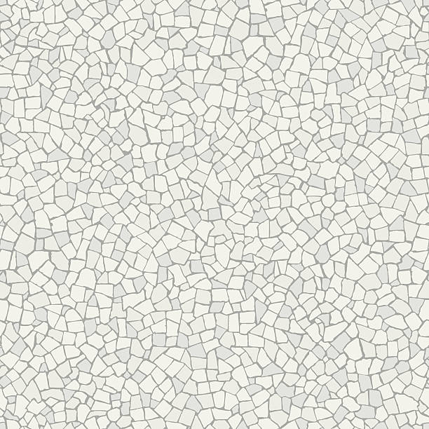 Broken tiles white pattern Broken tiles (trencadis) white seamless pattern Tile stock illustrations