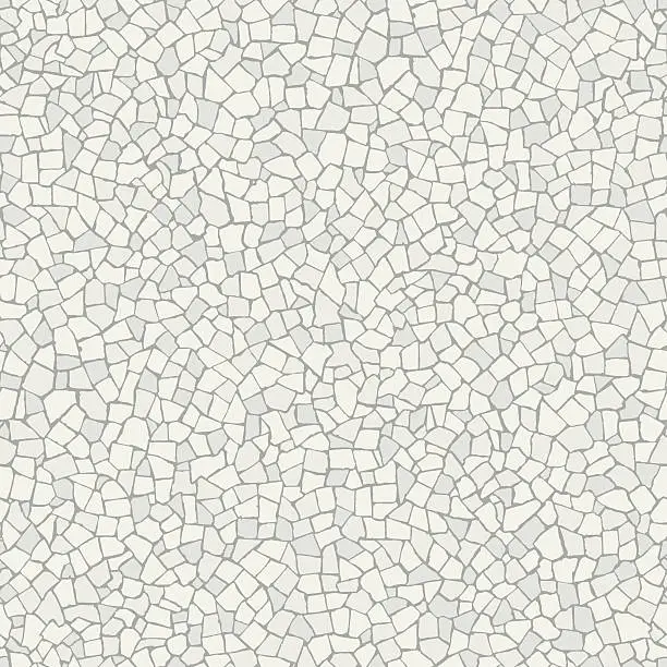 Vector illustration of Broken tiles white pattern