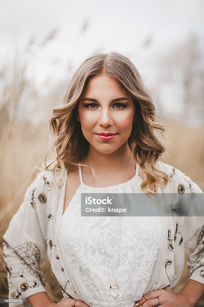 Woman outdoors in spring nature Woman outdoors in spring nature  18-19 Years Stock Photo