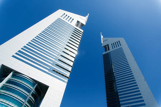 istock Two Building Going Up with a Blue Business Look 467712286