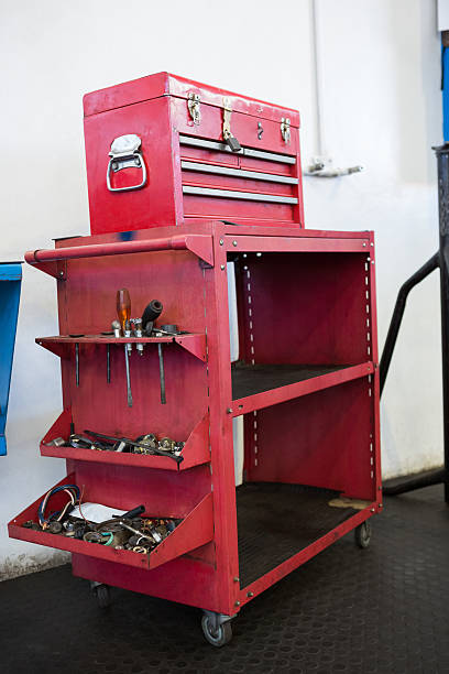 istock Close up of tool in red drawers 467713210