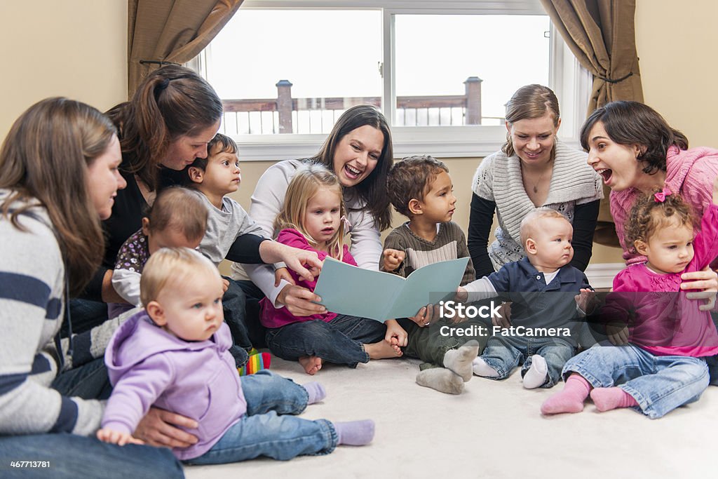 Mother's of Preschoolers (MOPs) A Mother's of Preschoolers support group meeting. 12-17 Months Stock Photo