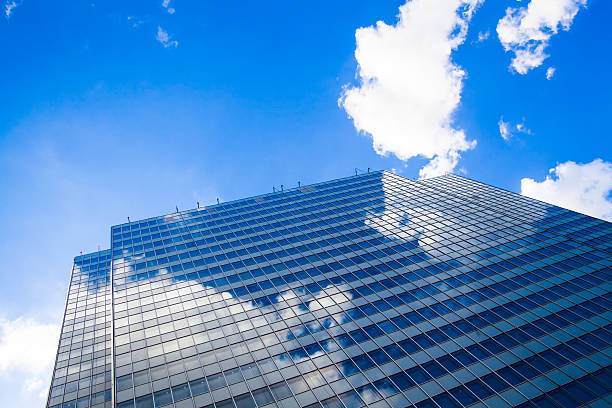 istock Abstract building. blue glass wall of skyscraper 467716121