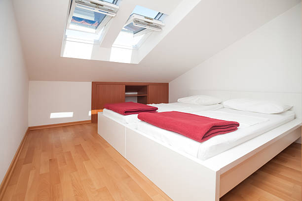 quarto moderno - bedroom authority bed contemporary - fotografias e filmes do acervo