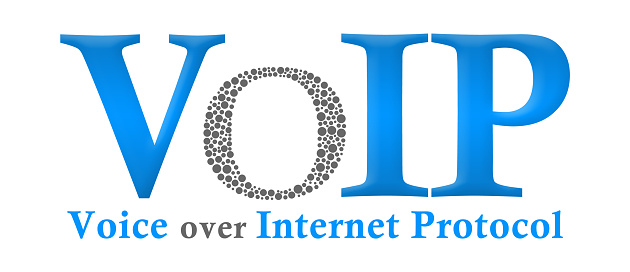 Voice over internet protocol concept image with a creative O.