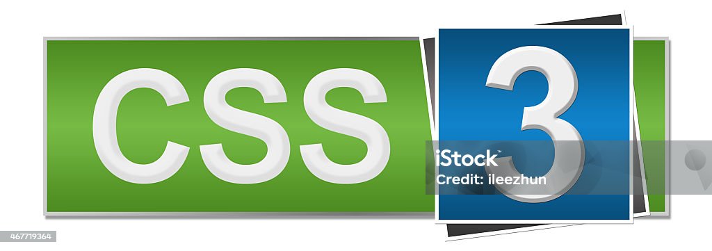 CSS 3 Green Blue Horizontal CSS 3 concept image with text in green blue background. 2015 Stock Photo