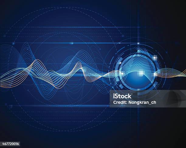 Illustration Abstract Futuristic Wavedigital Technology Concept Stock Illustration - Download Image Now