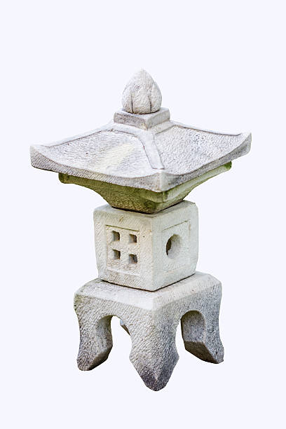 istock traditional Japanese lantern made from stone houses 467722963