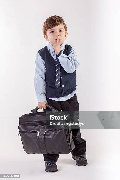 Boy Holding A Briefcase Stock Photo - Download Image Now - 2015, 6-7 Years, Adult Imitation