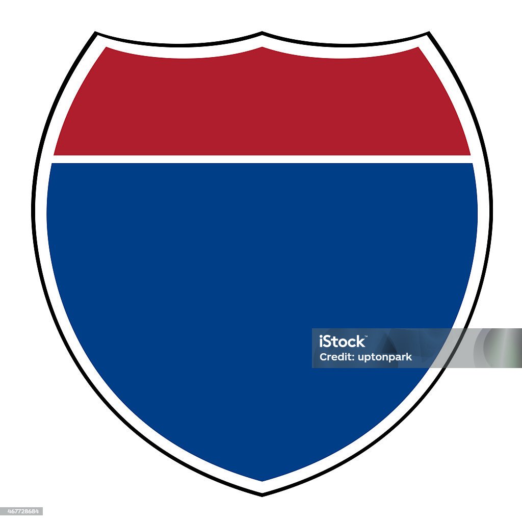 Interstate Shields Color Blank Interstate Highway Shield Stock Illustration - Download Image Now ...