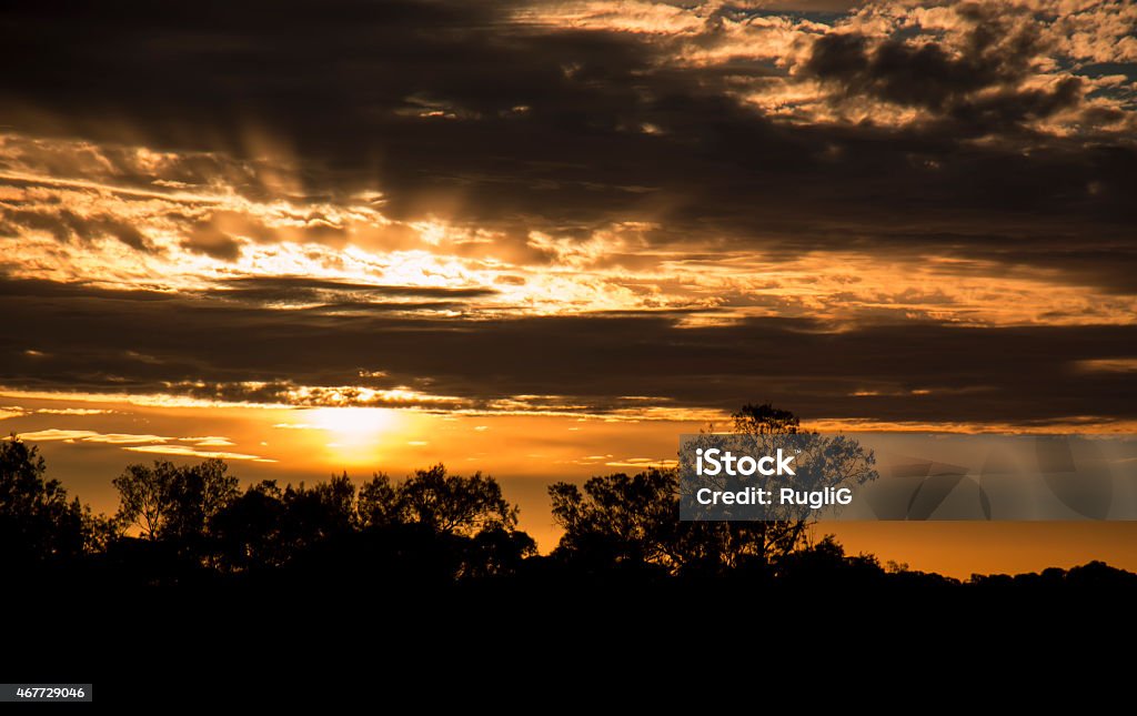 Sunset over the Bush Sunset over the Bush, Outback Australia 2015 Stock Photo